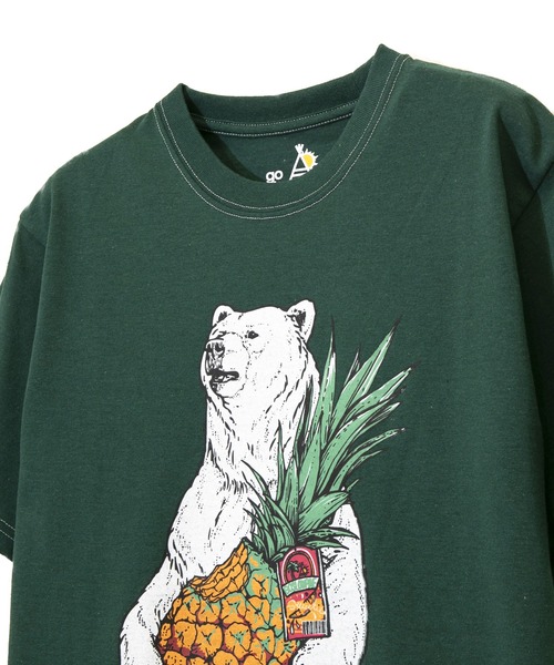 go slow caravan(ゴースローキャラバン)の「eco lead リサイクル天竺 パイナップルクマTEE W(Tシャツ/カットソー・レディース・グリーン系その他/ナチュラル・FREE)」の10枚目の写真