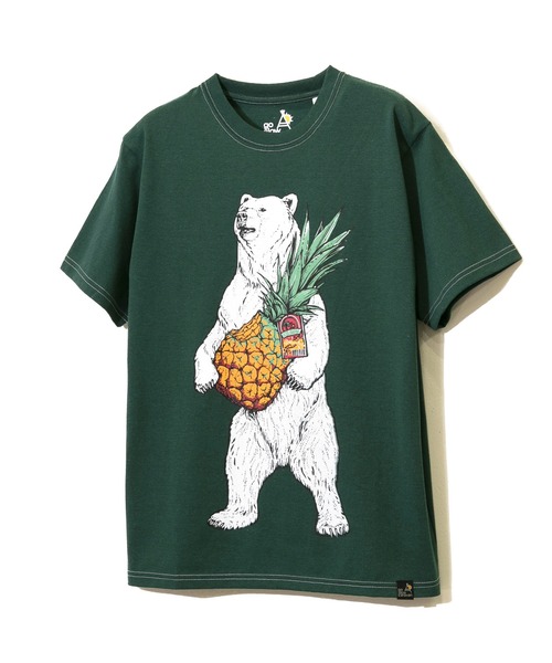 go slow caravan(ゴースローキャラバン)の「eco lead リサイクル天竺 パイナップルクマTEE W(Tシャツ/カットソー・レディース・グリーン系その他/ナチュラル・FREE)」の11枚目の写真