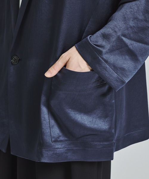 NUMBER (N)INE(ナンバーナイン)の「STUDIOUS別注 ラペルカーディガンジャケット(テーラードジャケット・メンズ・ブラック/グレー/ブラウン/ネイビー・1/3/2)」の16枚目の写真