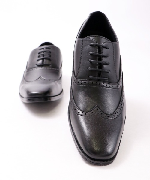 FUNALIVE（ファンアライブ）の「【H.O.WALK】WING-TIP SHOES ローヒールウィングチップ（ドレスシューズ・メンズ・ブラック/ブラウン・26/26.5/28/27/25.5/25）」の2枚目の写真