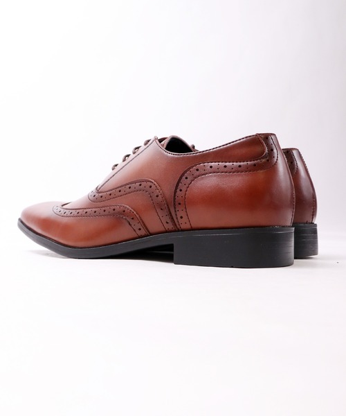FUNALIVE（ファンアライブ）の「【H.O.WALK】WING-TIP SHOES ローヒールウィングチップ（ドレスシューズ・メンズ・ブラック/ブラウン・26/26.5/28/27/25.5/25）」の5枚目の写真