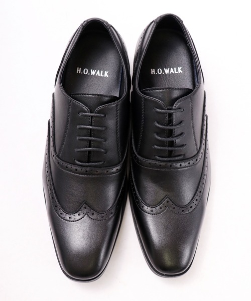 FUNALIVE（ファンアライブ）の「【H.O.WALK】WING-TIP SHOES ローヒールウィングチップ（ドレスシューズ・メンズ・ブラック/ブラウン・26/26.5/28/27/25.5/25）」の3枚目の写真
