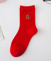 「kakko」 | レディース 果物ワンポイントソックス クルー丈(ソックス/靴下)