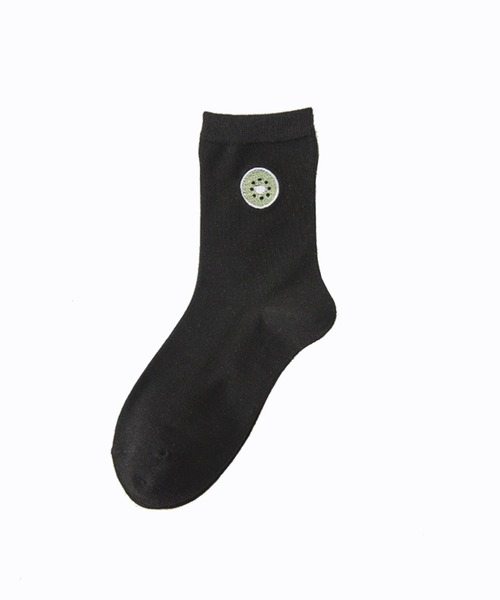 「kakko」（カッコ）の「レディース 果物ワンポイントソックス靴下 クルー丈（ソックス/靴下・レディース・ピンク/ホワイト/イエロー/レッド/ダークグリーン/ブラック・FREE）」の10枚目の写真