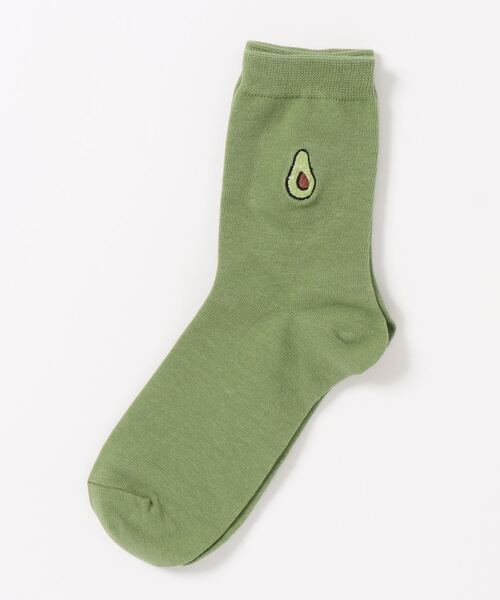 「kakko」（カッコ）の「レディース 果物ワンポイントソックス靴下 クルー丈（ソックス/靴下・レディース・ピンク/ホワイト/イエロー/レッド/ダークグリーン/ブラック・FREE）」の17枚目の写真