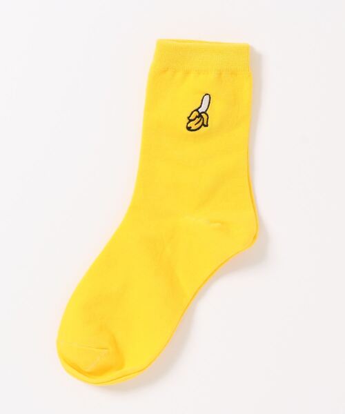 「kakko」（カッコ）の「レディース 果物ワンポイントソックス靴下 クルー丈（ソックス/靴下・レディース・ピンク/ホワイト/イエロー/レッド/ダークグリーン/ブラック・FREE）」の16枚目の写真