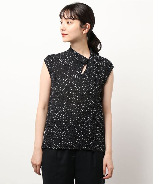 12Twelve Agenda(トゥエルブ アジェンダ)の「アシメボウタイフレンチスリーブブラウス(シャツ/ブラウス・レディース・ブラック/オフホワイト/ミント・M)」の6枚目の写真