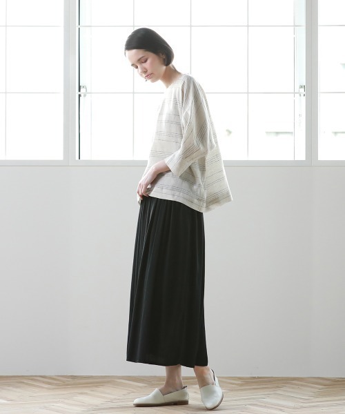 Pao de lo（パオデロ）の「ぽこぽこノットボーダープルオーバー（シャツ/ブラウス・レディース・ベージュ系その他/レッド系その他/ブラック系その他・9号/7号）」の12枚目の写真