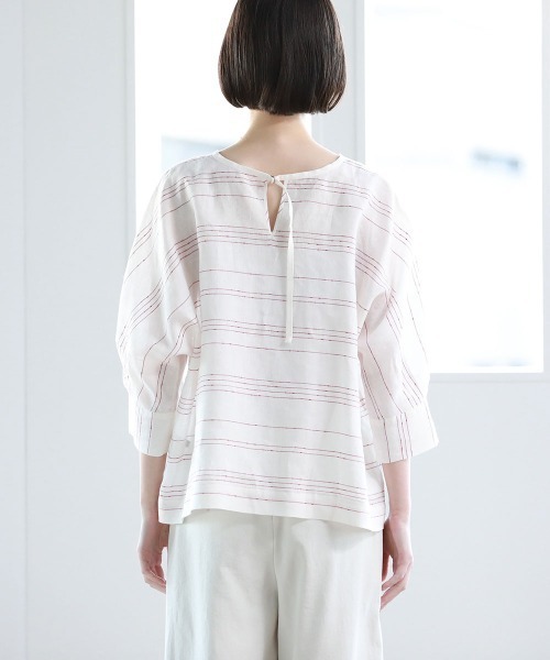 Pao de lo（パオデロ）の「ぽこぽこノットボーダープルオーバー（シャツ/ブラウス・レディース・ベージュ系その他/レッド系その他/ブラック系その他・9号/7号）」の5枚目の写真