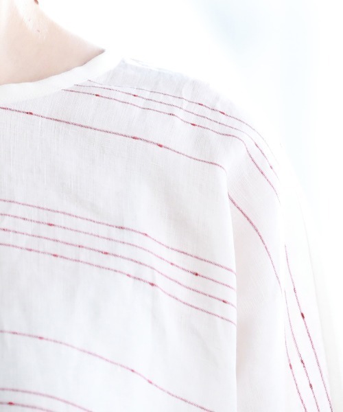 Pao de lo（パオデロ）の「ぽこぽこノットボーダープルオーバー（シャツ/ブラウス・レディース・ベージュ系その他/レッド系その他/ブラック系その他・9号/7号）」の6枚目の写真