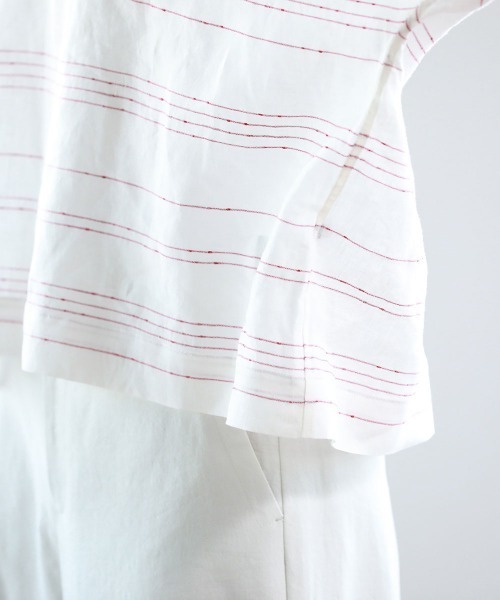 Pao de lo（パオデロ）の「ぽこぽこノットボーダープルオーバー（シャツ/ブラウス・レディース・ベージュ系その他/レッド系その他/ブラック系その他・9号/7号）」の8枚目の写真