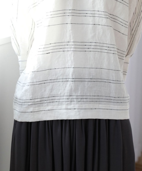 Pao de lo（パオデロ）の「ぽこぽこノットボーダープルオーバー（シャツ/ブラウス・レディース・ベージュ系その他/レッド系その他/ブラック系その他・9号/7号）」の9枚目の写真