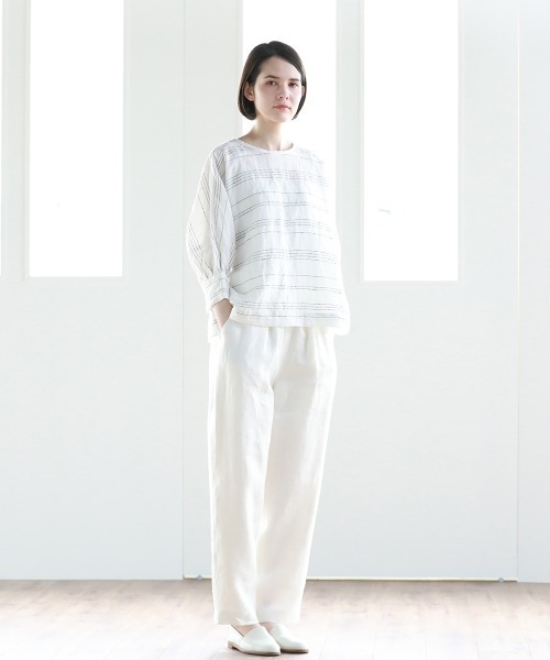 Pao de lo（パオデロ）の「ぽこぽこノットボーダープルオーバー（シャツ/ブラウス・レディース・ベージュ系その他/レッド系その他/ブラック系その他・9号/7号）」の17枚目の写真