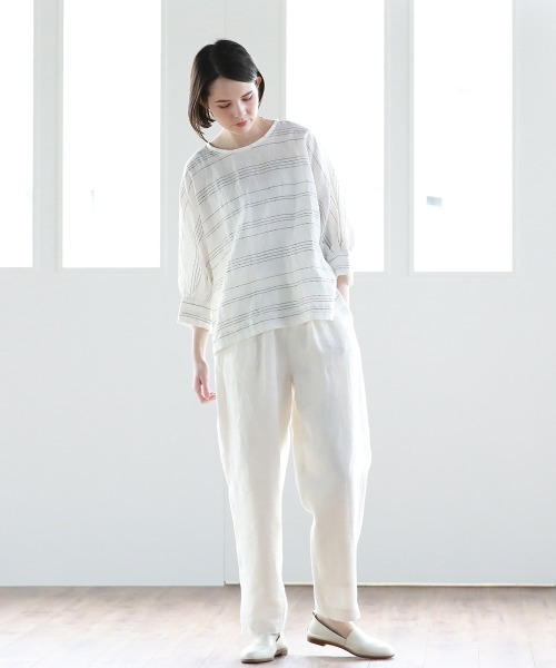 Pao de lo（パオデロ）の「ぽこぽこノットボーダープルオーバー（シャツ/ブラウス・レディース・ベージュ系その他/レッド系その他/ブラック系その他・9号/7号）」の18枚目の写真