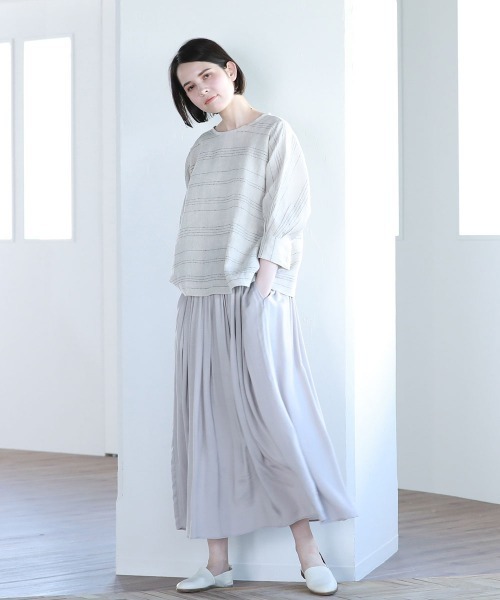 Pao de lo（パオデロ）の「ぽこぽこノットボーダープルオーバー（シャツ/ブラウス・レディース・ベージュ系その他/レッド系その他/ブラック系その他・9号/7号）」の22枚目の写真