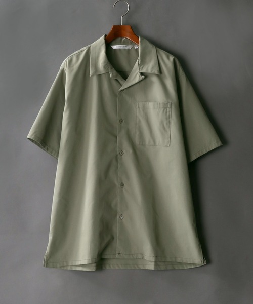 SITRY（シトリー）の「ナチュラルストレッチ オープンカラーシャツ＆テーパードショーツ セットアップ ＆エコバック/ワンマイルウェア（セットアップ・メンズ・ブラック/ネイビー/カーキ/ベージュ・M/XL/L）」の16枚目の写真