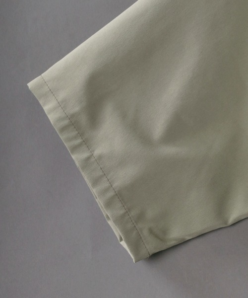 SITRY（シトリー）の「ナチュラルストレッチ オープンカラーシャツ＆テーパードショーツ セットアップ ＆エコバック/ワンマイルウェア（セットアップ・メンズ・ブラック/ネイビー/カーキ/ベージュ・M/XL/L）」の8枚目の写真