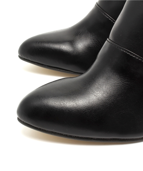 LE TALON（ルタロン）の「◇6.5cmランダムプリーツショートブーツ（ブーティ・レディース・ブラック/ブラック系その他/チャコールグレー・38/37.5/36.5/35.5）」の7枚目の写真