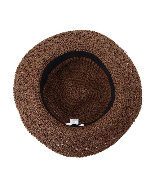 DRESKIP（ドレスキップ）の「◆透かし柄雑材細編みハット（ハット・レディース・ベージュ/ベージュ系4/ブラウン系/ネイビー・00）」の9枚目の写真