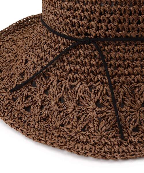 DRESKIP（ドレスキップ）の「◆透かし柄雑材細編みハット（ハット・レディース・ベージュ/ベージュ系4/ブラウン系/ネイビー・00）」の10枚目の写真