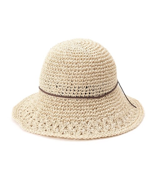 DRESKIP（ドレスキップ）の「◆透かし柄雑材細編みハット（ハット・レディース・ベージュ/ベージュ系4/ブラウン系/ネイビー・00）」の13枚目の写真
