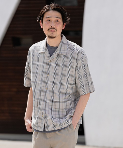 OPEN THE DOOR チェックシャツ ベージュ URBAN RESEARCH DOORS（アーバンリサーチドアーズ）の「チェック