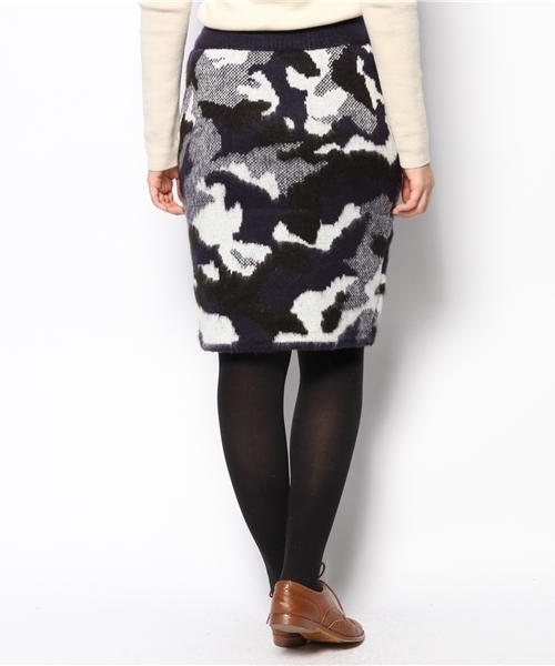 CIAOPANIC（チャオパニック）の「【Ciaopanic】カモ起毛ミドルタイトSK（スカート・レディース・ブラック/ネイビー/カーキ・FREE）」の5枚目の写真