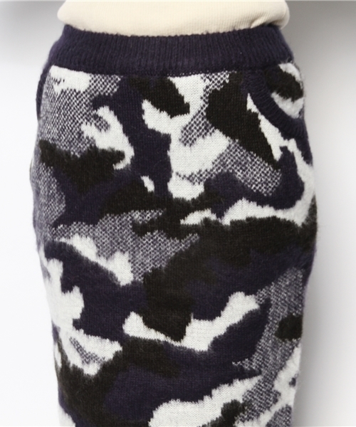 CIAOPANIC（チャオパニック）の「【Ciaopanic】カモ起毛ミドルタイトSK（スカート・レディース・ブラック/ネイビー/カーキ・FREE）」の6枚目の写真