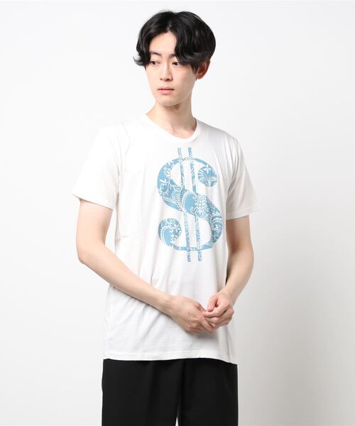 PAZZO（パッゾ）の「【PAZZO×EYE AM】 ドルマーク柄Pt Tシャツ（Tシャツ/カットソー・メンズ・ブラック/グリーン系その他/ネイビー/ブルー系その他・46/48/50）」の4枚目の写真