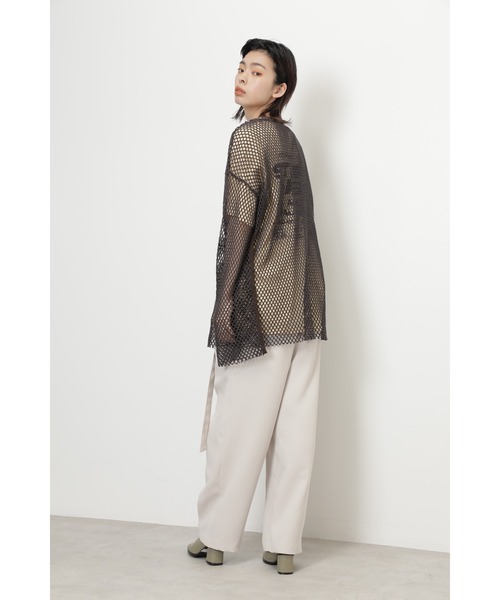 CREOLME（クレオルム）の「(CREOLME)メッシュプルオーバー（その他トップス・レディース・パープル/ブラウン/ホワイト系その他・ONE SIZE）」の7枚目の写真