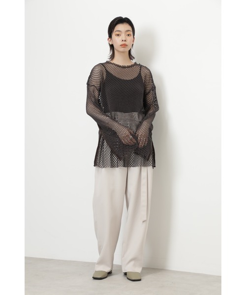 CREOLME（クレオルム）の「(CREOLME)メッシュプルオーバー（その他トップス・レディース・パープル/ブラウン/ホワイト系その他・ONE SIZE）」の12枚目の写真