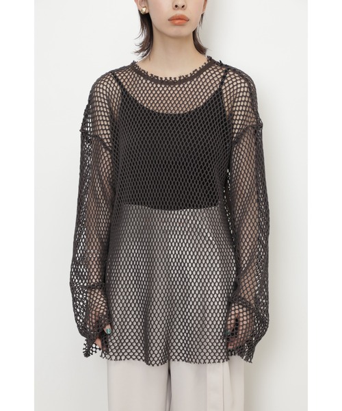 CREOLME（クレオルム）の「(CREOLME)メッシュプルオーバー（その他トップス・レディース・パープル/ブラウン/ホワイト系その他・ONE SIZE）」の14枚目の写真