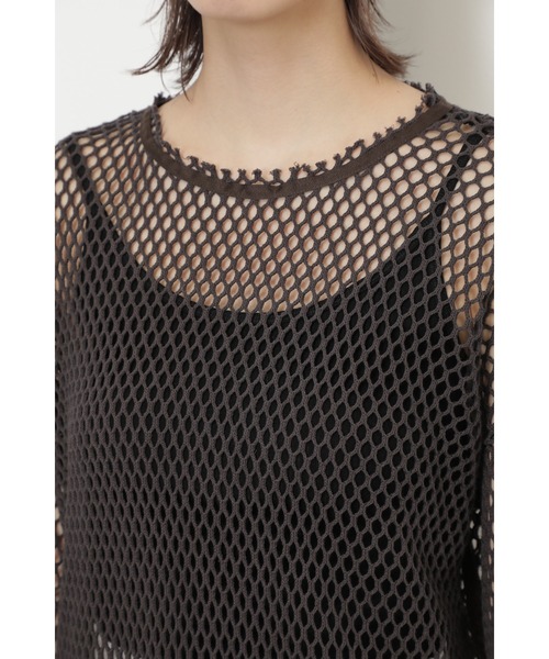 CREOLME（クレオルム）の「(CREOLME)メッシュプルオーバー（その他トップス・レディース・パープル/ブラウン/ホワイト系その他・ONE SIZE）」の16枚目の写真