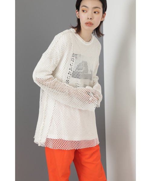 CREOLME（クレオルム）の「(CREOLME)メッシュプルオーバー（その他トップス・レディース・パープル/ブラウン/ホワイト系その他・ONE SIZE）」の22枚目の写真