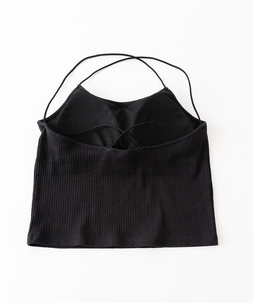 COLONY 2139（コロニートゥーワンスリーナイン）の「【WEB限定】カップ付きランダムテレコ短丈ダブルクロスキャミソール(パット取り外し可)（キャミソール・レディース・ブラック/ホワイト/モカ・FREE）」の10枚目の写真