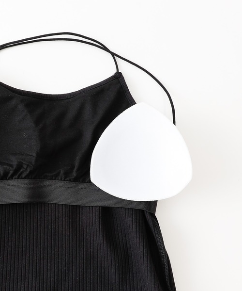COLONY 2139（コロニートゥーワンスリーナイン）の「【WEB限定】カップ付きランダムテレコ短丈ダブルクロスキャミソール(パット取り外し可)（キャミソール・レディース・ブラック/ホワイト/モカ・FREE）」の13枚目の写真