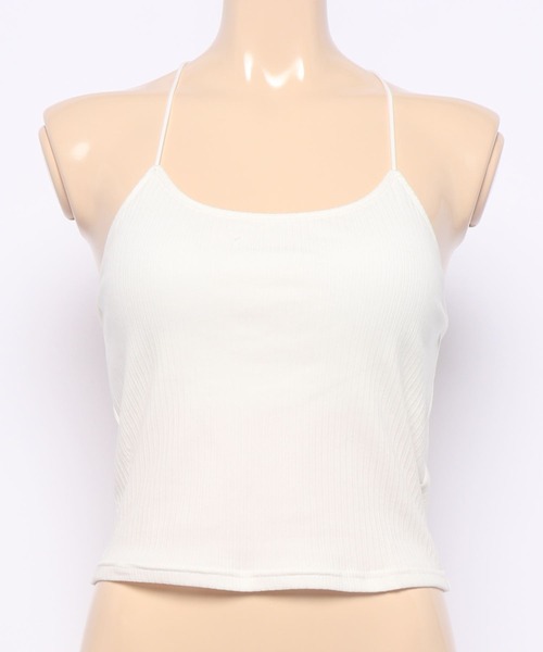 COLONY 2139（コロニートゥーワンスリーナイン）の「【WEB限定】カップ付きランダムテレコ短丈ダブルクロスキャミソール(パット取り外し可)（キャミソール・レディース・ブラック/ホワイト/モカ・FREE）」の18枚目の写真