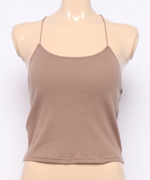 COLONY 2139（コロニートゥーワンスリーナイン）の「【WEB限定】カップ付きランダムテレコ短丈ダブルクロスキャミソール(パット取り外し可)（キャミソール・レディース・ブラック/ホワイト/モカ・FREE）」の19枚目の写真