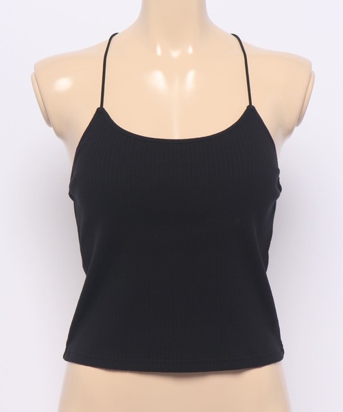 COLONY 2139（コロニートゥーワンスリーナイン）の「【WEB限定】カップ付きランダムテレコ短丈ダブルクロスキャミソール(パット取り外し可)（キャミソール・レディース・ブラック/ホワイト/モカ・FREE）」の20枚目の写真