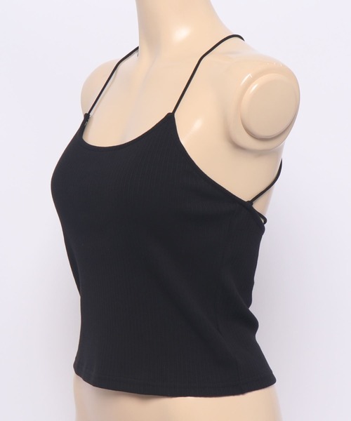 COLONY 2139（コロニートゥーワンスリーナイン）の「【WEB限定】カップ付きランダムテレコ短丈ダブルクロスキャミソール(パット取り外し可)（キャミソール・レディース・ブラック/ホワイト/モカ・FREE）」の21枚目の写真