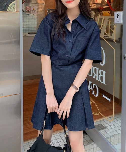 aimoha（アイモハ）の「デニムミニワンピース (SS)（ワンピース・レディース・ブルー・SMALL/MEDIUM）」の14枚目の写真