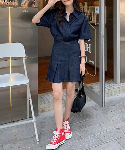 aimoha（アイモハ）の「デニムミニワンピース (SS)（ワンピース・レディース・ブルー・SMALL/MEDIUM）」の15枚目の写真