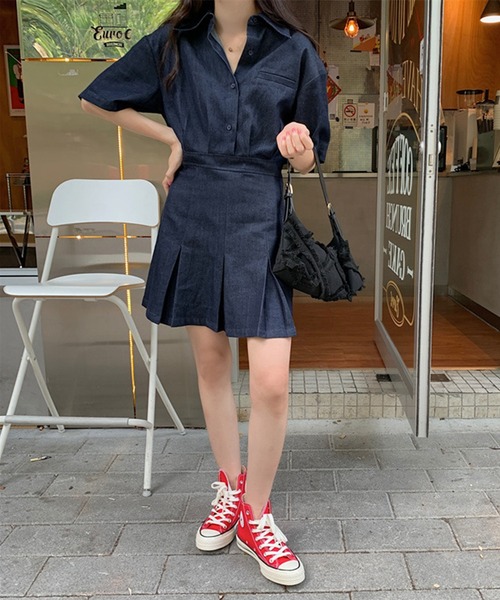 aimoha（アイモハ）の「デニムミニワンピース (SS)（ワンピース・レディース・ブルー・SMALL/MEDIUM）」の13枚目の写真