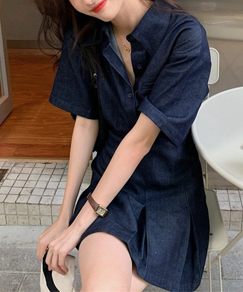 aimoha（アイモハ）の「デニムミニワンピース (SS)（ワンピース・レディース・ブルー・SMALL/MEDIUM）」の17枚目の写真