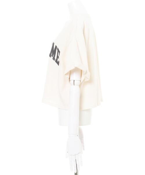 Allamanda（アラマンダ）の「カレッジ／ロゴTシャツ（Tシャツ/カットソー・レディース・オフホワイト/グレー/チャコールグレー/ピンク・M）」の10枚目の写真