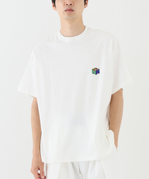 【RELAXFIT / リラックスフィット 】WISM 別注 RAINBOW ROGO T-SHIRT