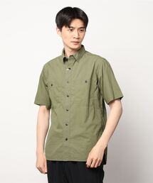 SHIPS: ミリタリー タイプライター レギュラーカラーシャツ S/S
