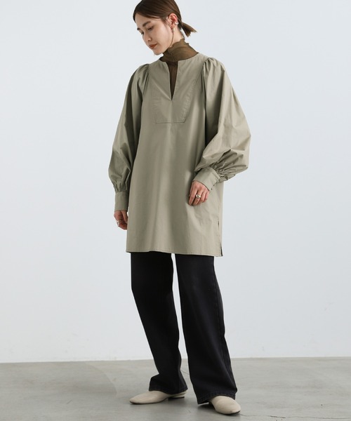 select MOCA(セレクトモカ)の「2021 AW ブロードボリュームスリーブスキッパーブラウス(シャツ/ブラウス・レディース・ブラック/ブラウン/グレイッシュベージュ・FREE)」の14枚目の写真