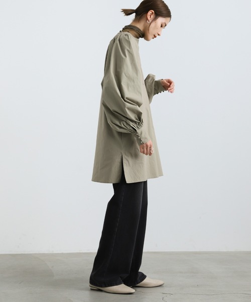 select MOCA(セレクトモカ)の「2021 AW ブロードボリュームスリーブスキッパーブラウス(シャツ/ブラウス・レディース・ブラック/ブラウン/グレイッシュベージュ・FREE)」の15枚目の写真