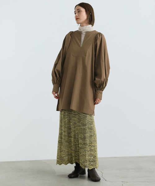 select MOCA(セレクトモカ)の「2021 AW ブロードボリュームスリーブスキッパーブラウス(シャツ/ブラウス・レディース・ブラック/ブラウン/グレイッシュベージュ・FREE)」の8枚目の写真